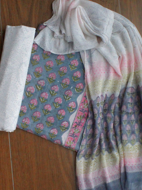 Hand Block Printed Dress Material