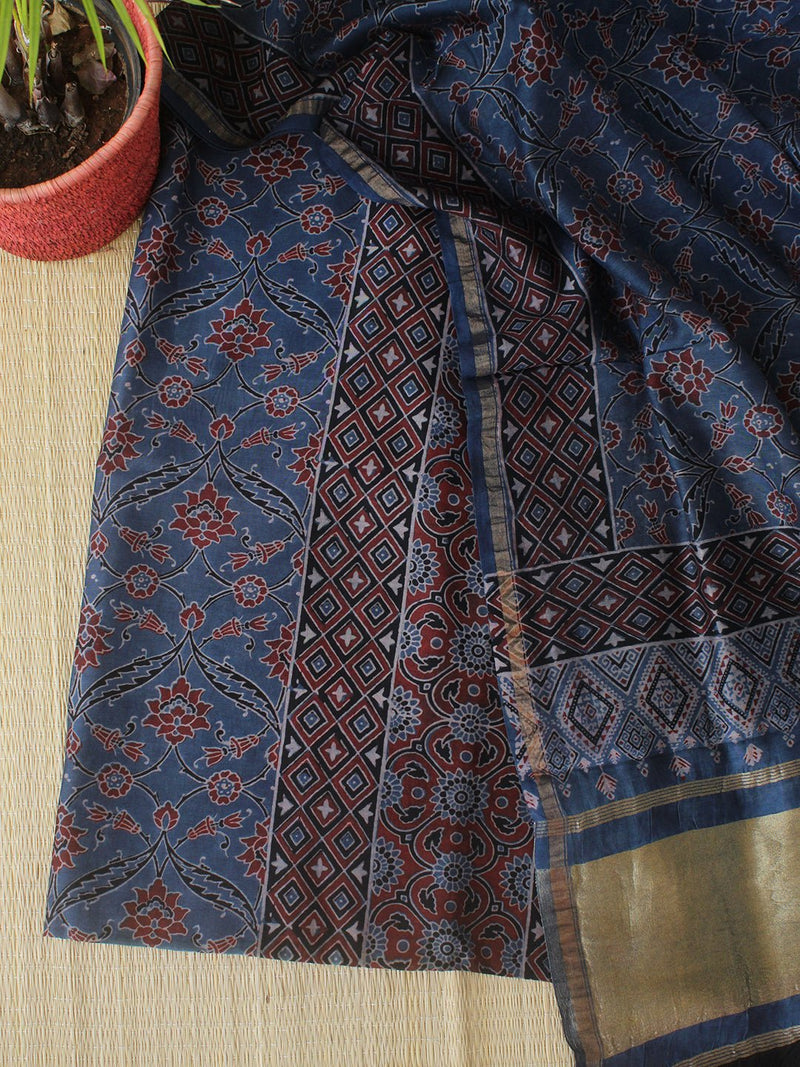 ajrakh cotton dress material Ajrakh Print Cotton Dress Material, For Garments at 750/piece in Lucknow