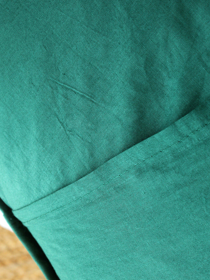 Green Chanderi Silk Applique Cushion Cover