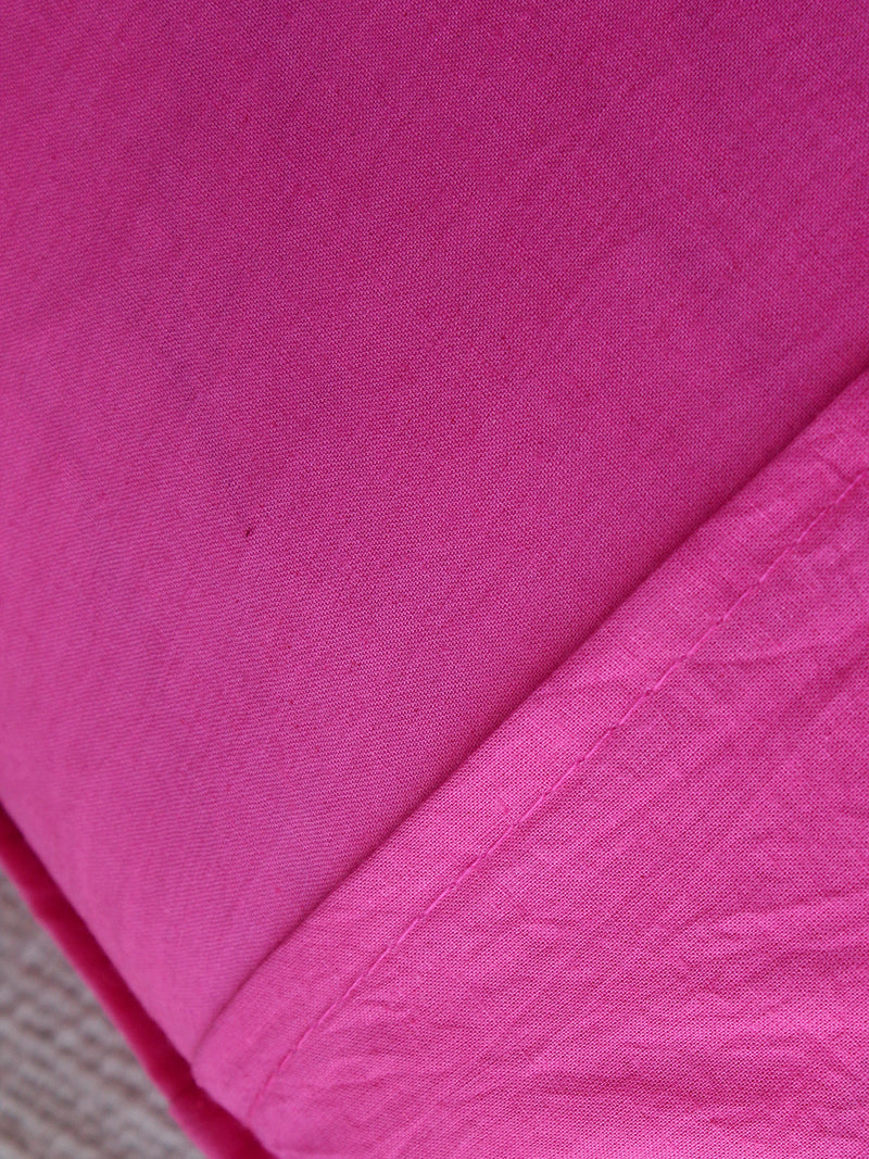 Fuscia Pink Chanderi Silk Applique Cushion Cover
