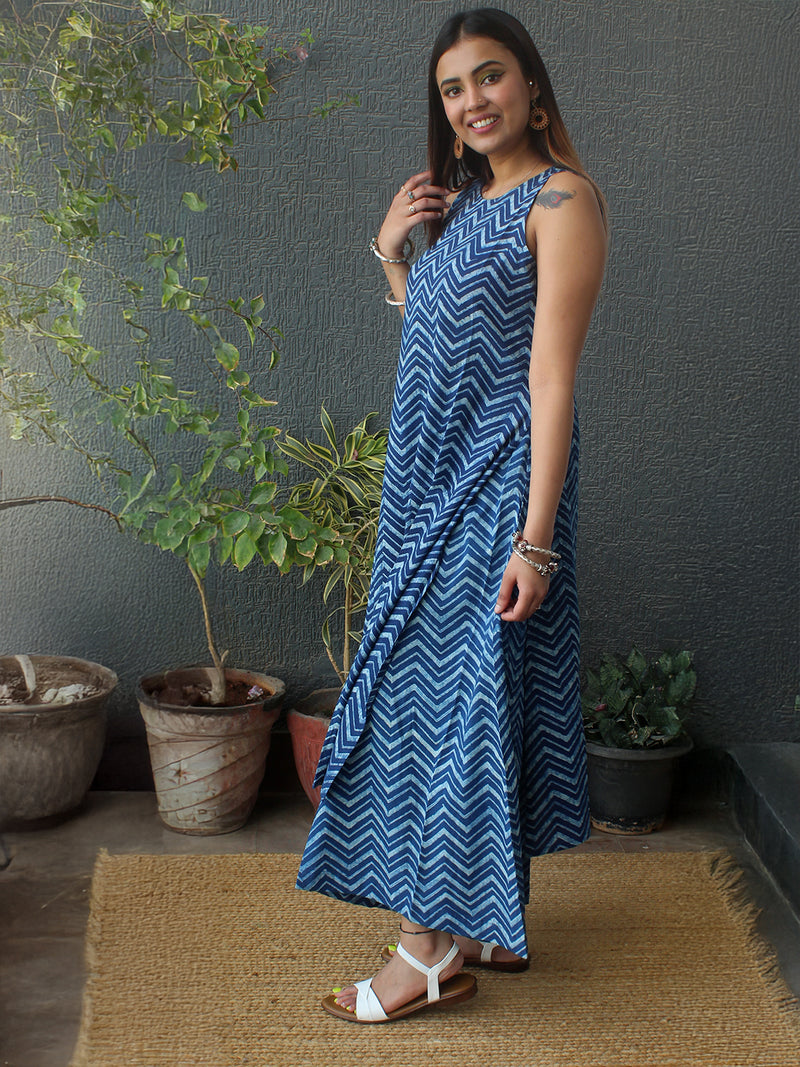 Neel Akola Indigo Hand Block Printed Coord Set