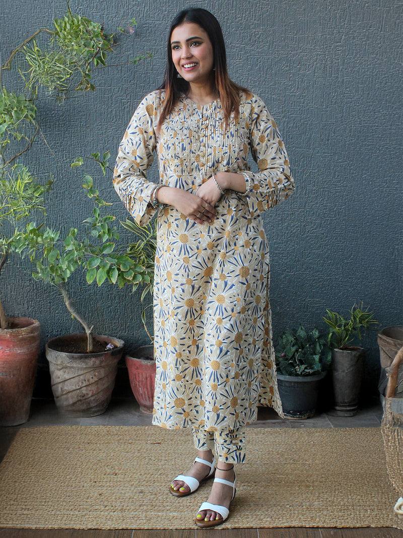 Krishna Hand Block Printed Pure Cotton Coord Set