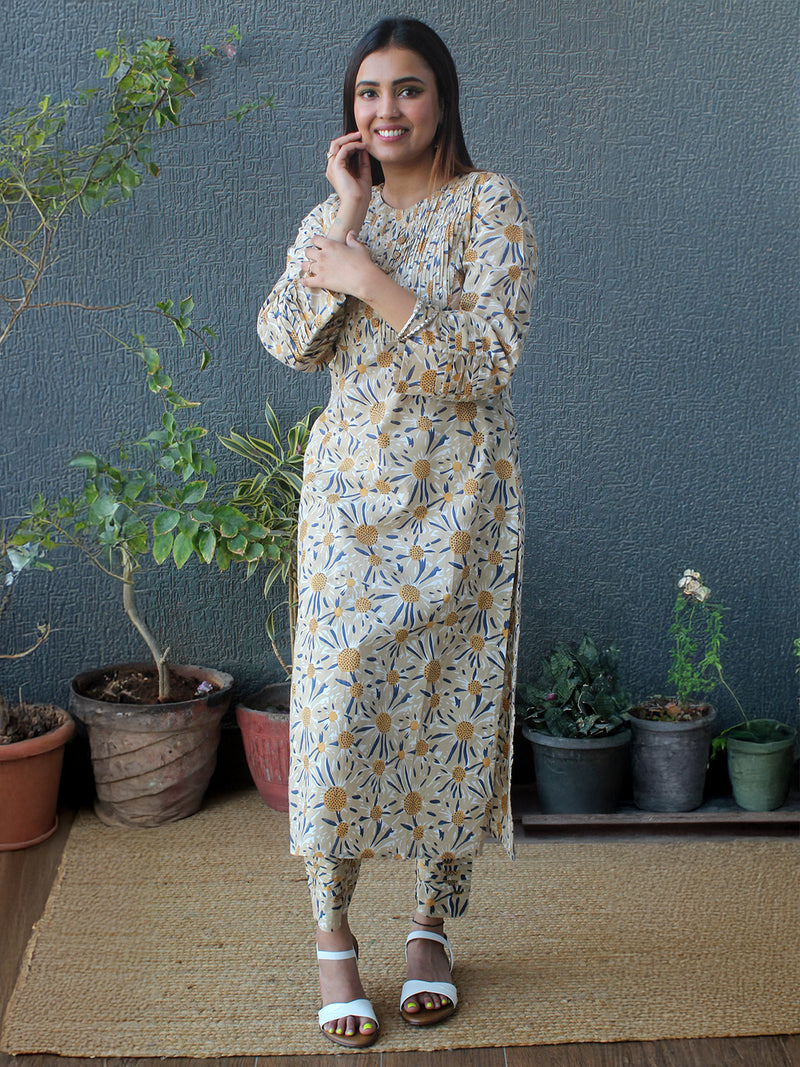 Krishna Hand Block Printed Pure Cotton Coord Set