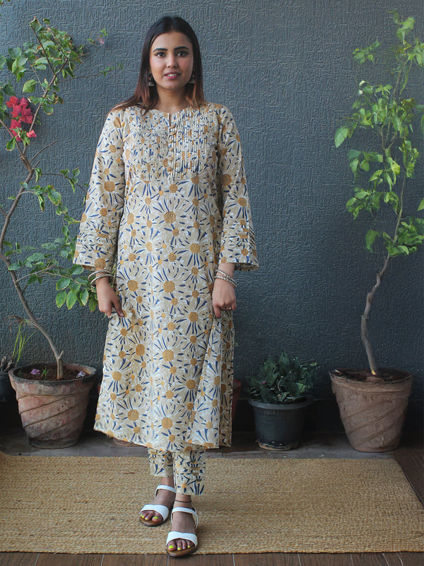 Krishna Hand Block Printed Pure Cotton Coord Set