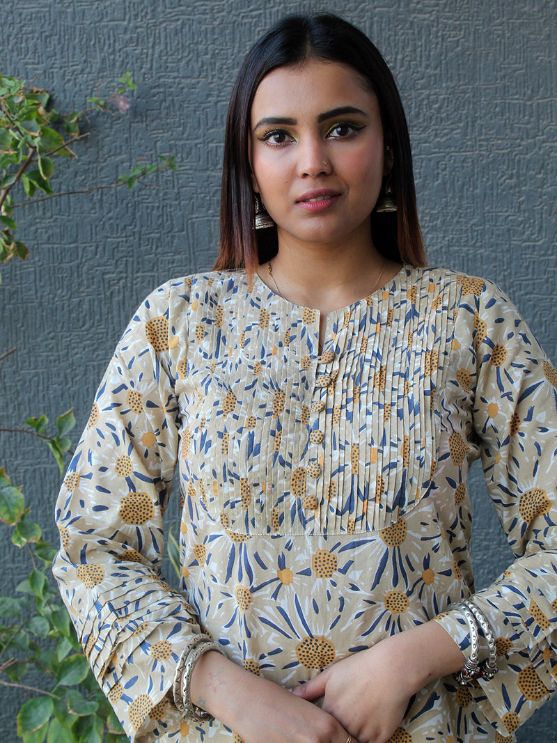 Krishna Hand Block Printed Pure Cotton Coord Set