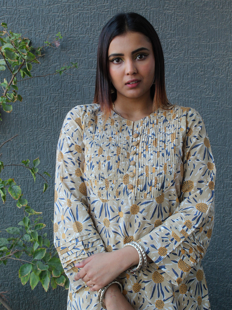 Krishna Hand Block Printed Pure Cotton Coord Set