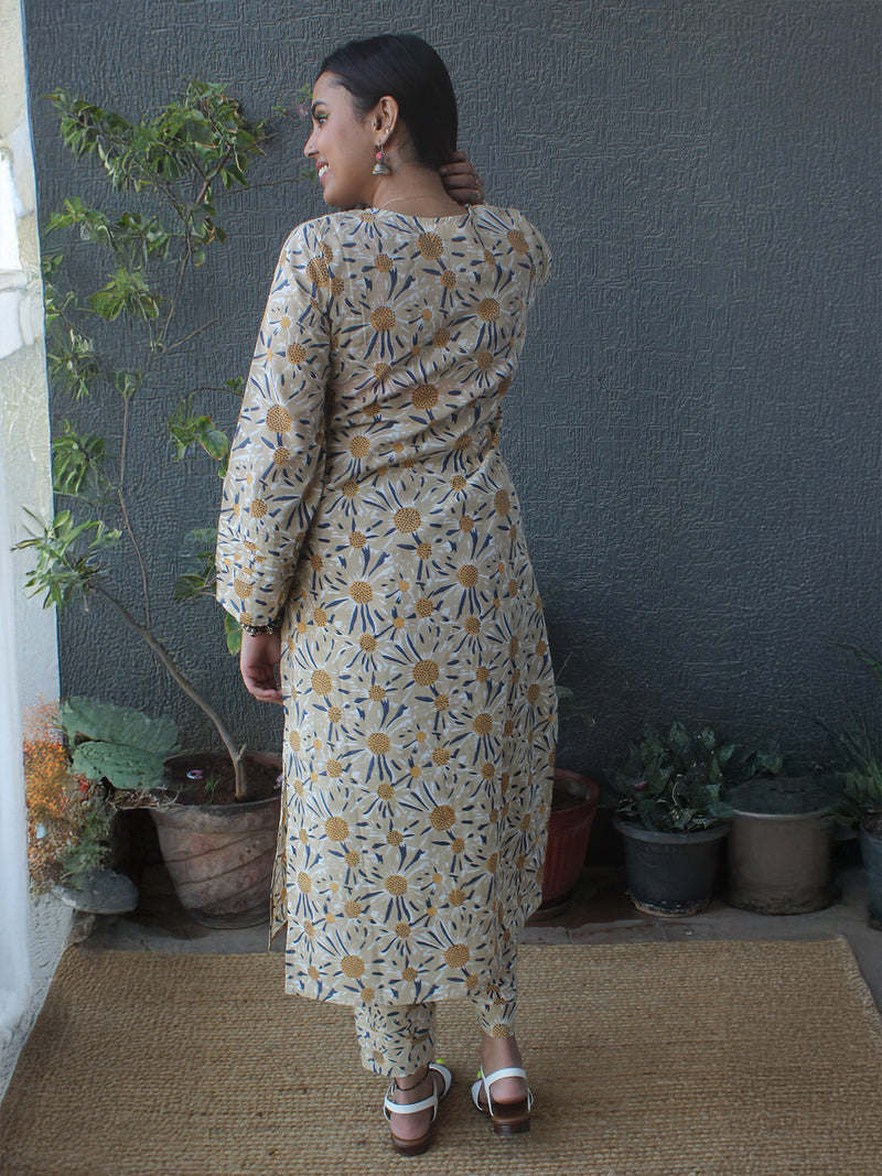 Krishna Hand Block Printed Pure Cotton Coord Set