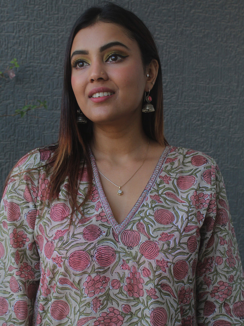 Aisha Bagru Hand Block Printed Coord Set