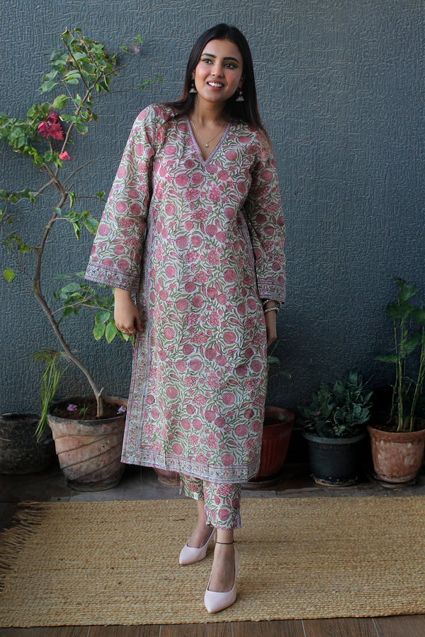 Aisha Bagru Hand Block Printed Coord Set