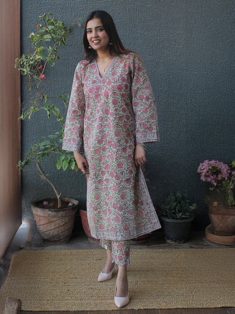 Aisha Bagru Hand Block Printed Coord Set