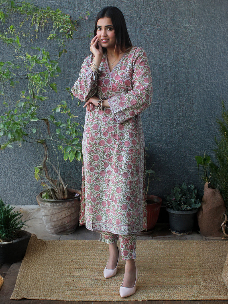 Aisha Bagru Hand Block Printed Coord Set