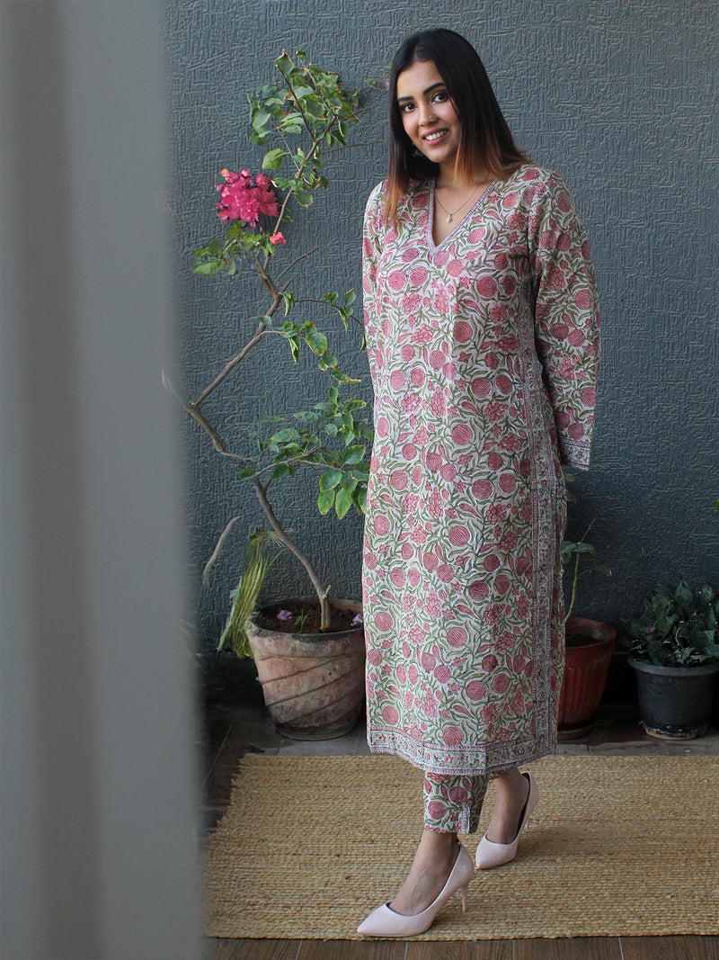 Aisha Bagru Hand Block Printed Coord Set