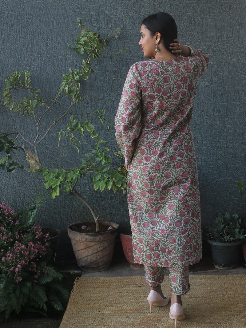 Aisha Bagru Hand Block Printed Coord Set