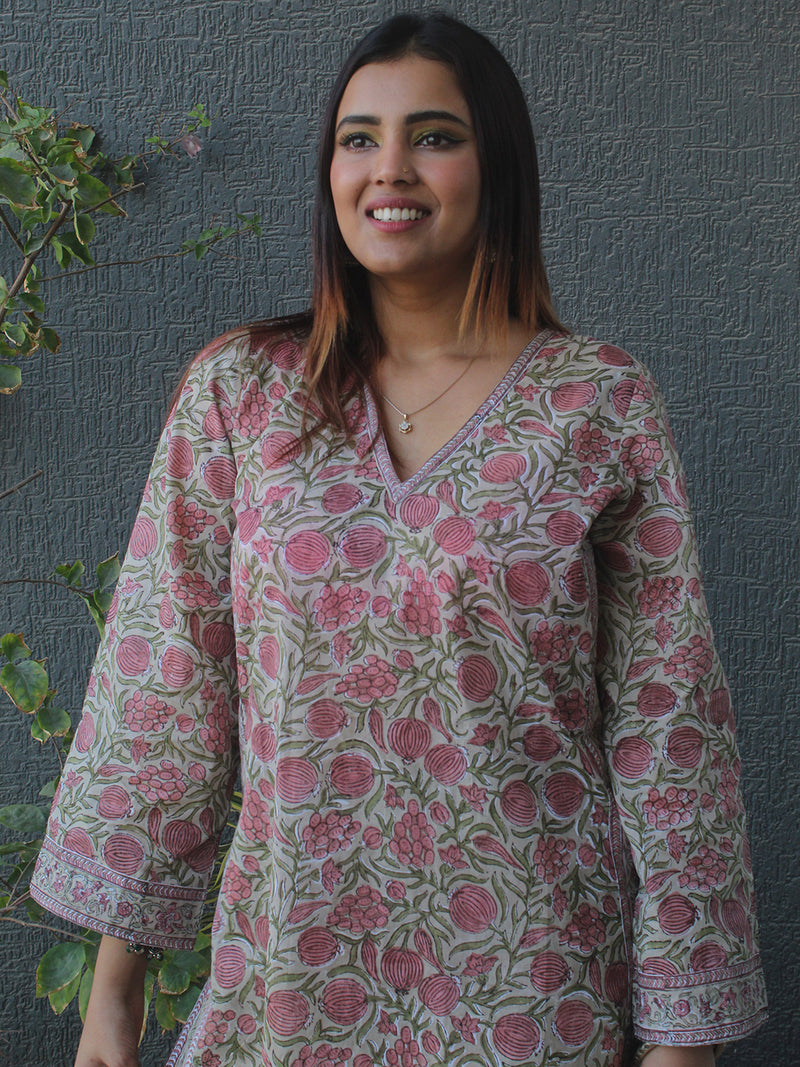 Aisha Bagru Hand Block Printed Coord Set