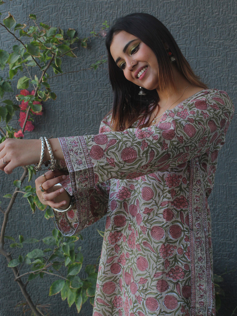 Aisha Bagru Hand Block Printed Coord Set