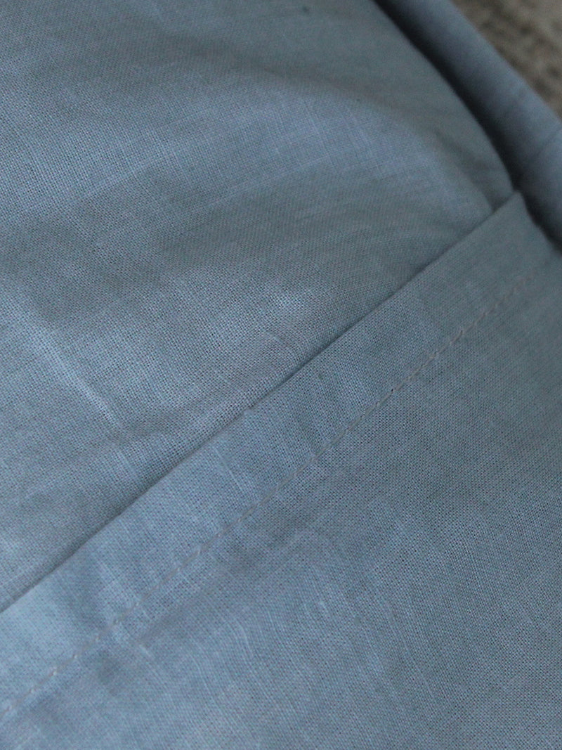 Blue Applique Cotton Cushion Cover (16 IN X 16 IN)