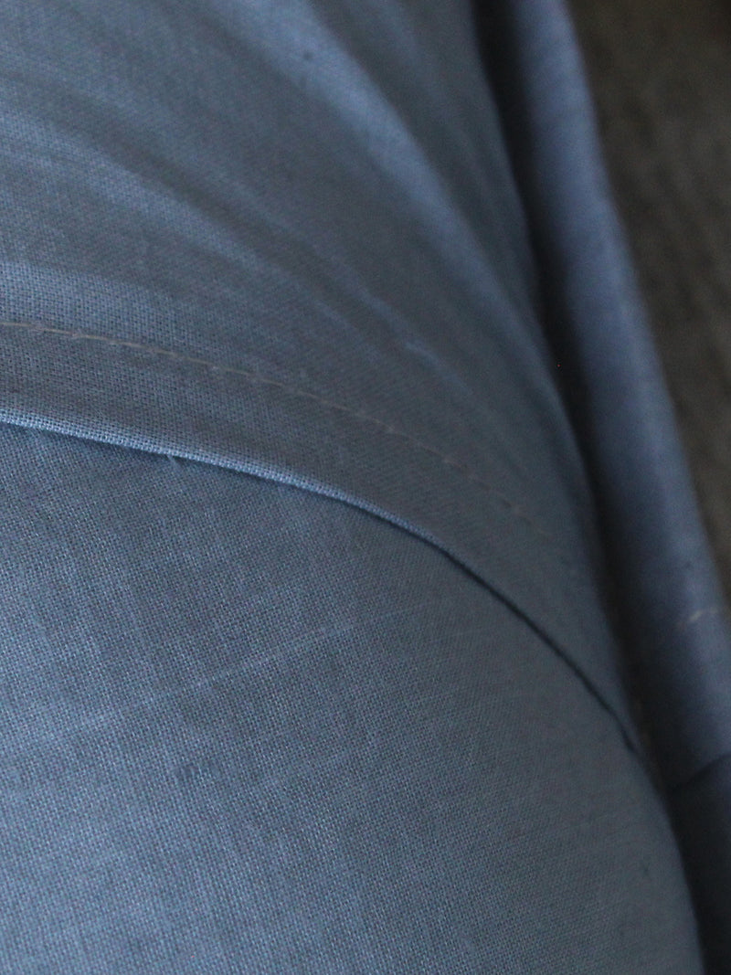 Blue Applique Cotton Cushion Cover (16 IN X 16 IN)