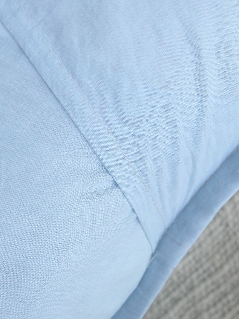 Blue Applique Cotton Cushion Cover (16 IN X 16 IN)