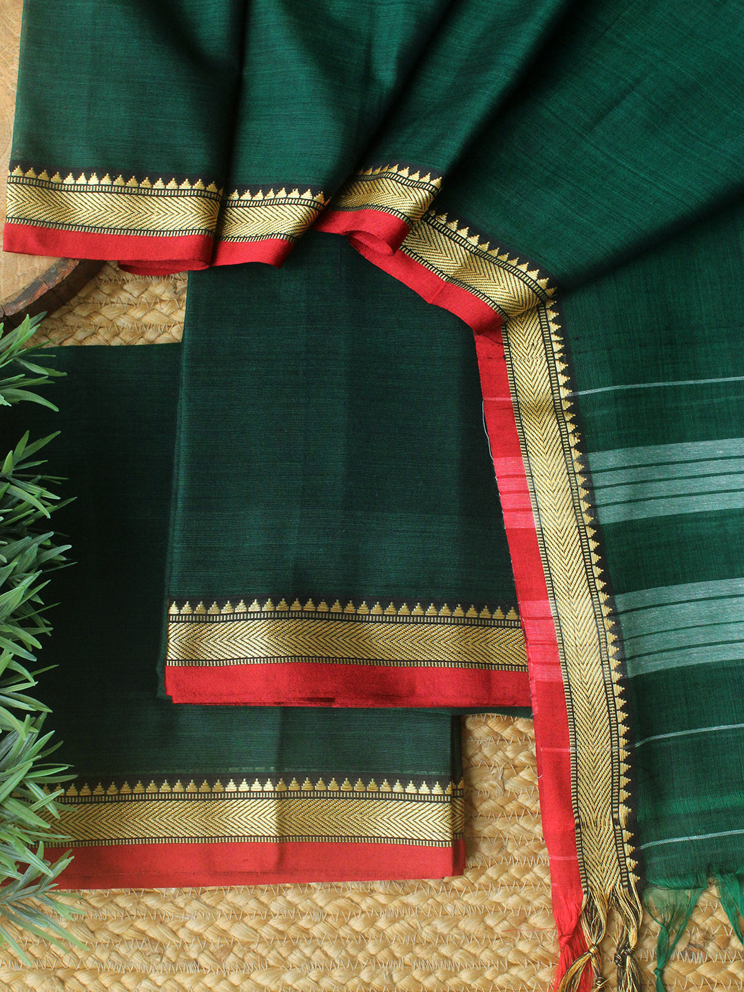 Darwan Color Green Dharwad Cotton Dress Material – Weaves of Tradition