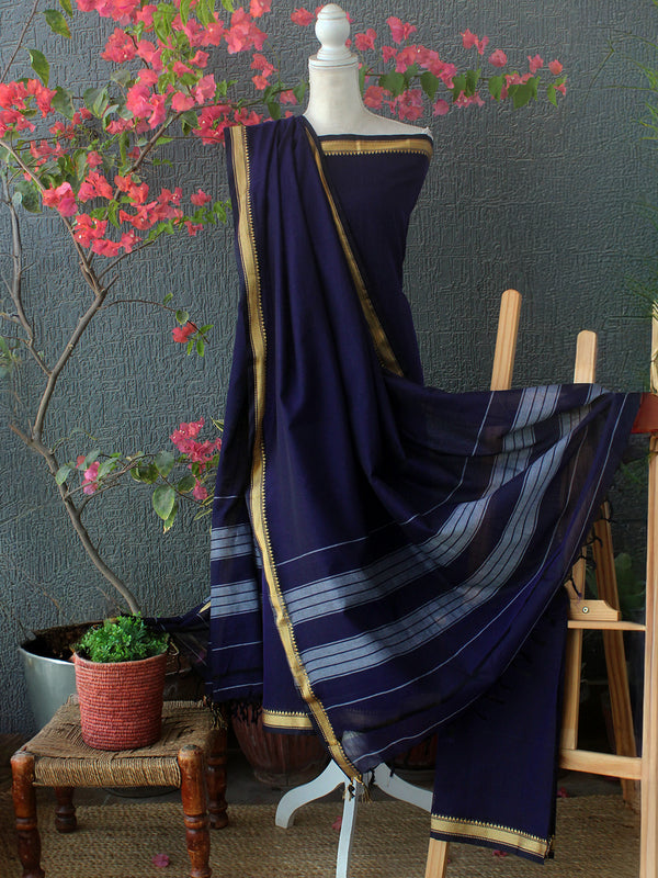 Purple Dharwad Cotton Dress Material