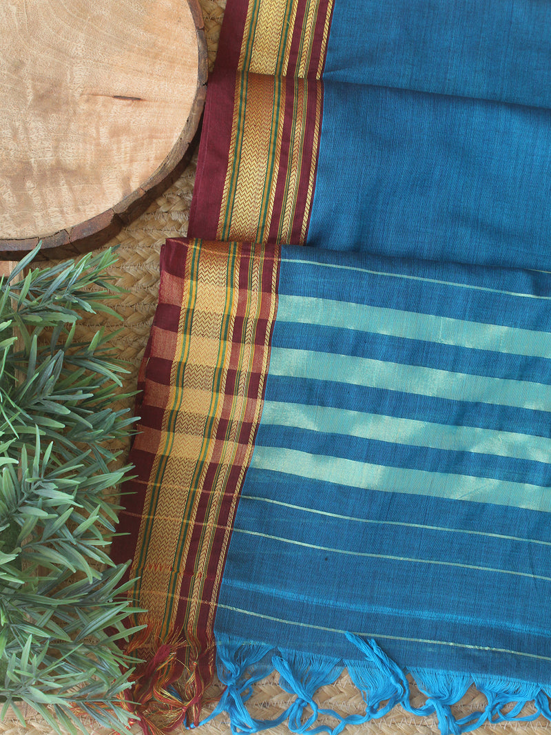 cotton dress material with zari border Olive drab cotton maheshwari zari border dress material