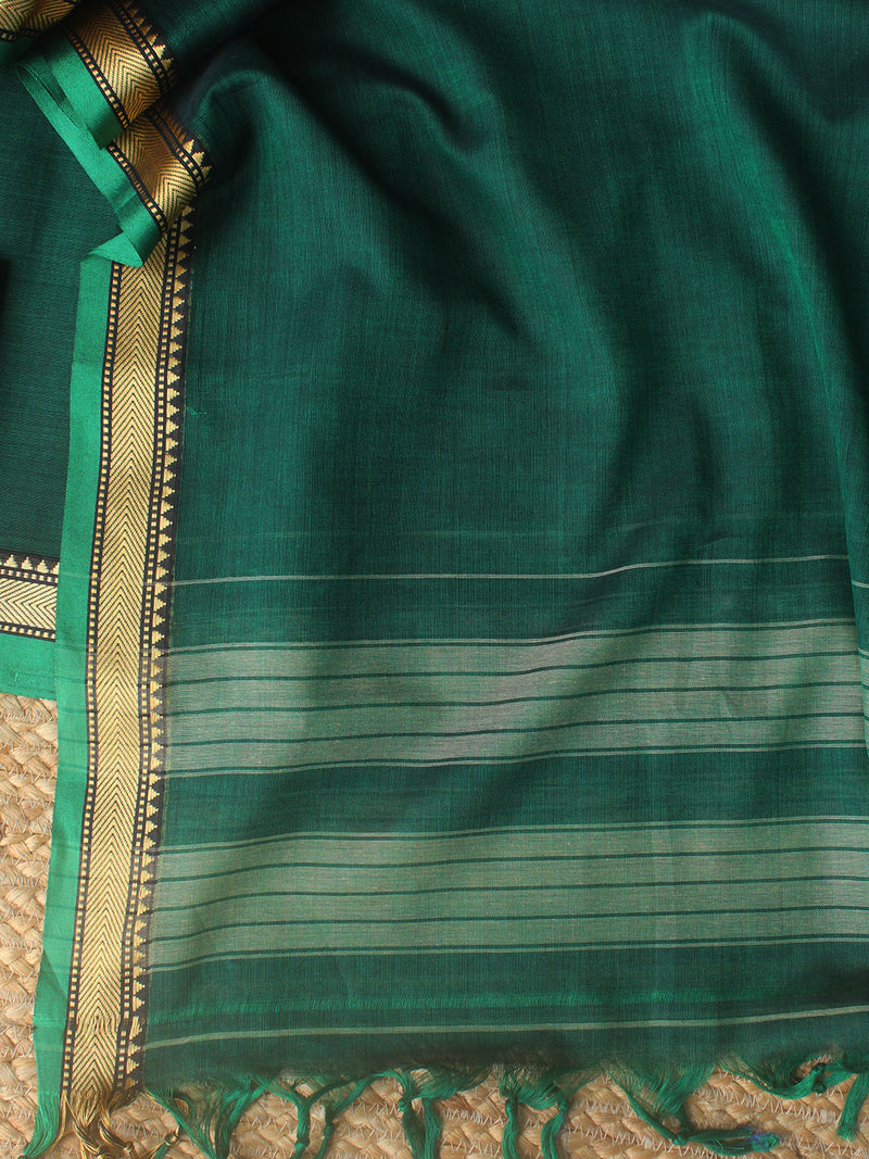 Green Dharwad Cotton Dress Material Weaves of Tradition Green Dharwad Cotton Dress Material Weaves of Tradition