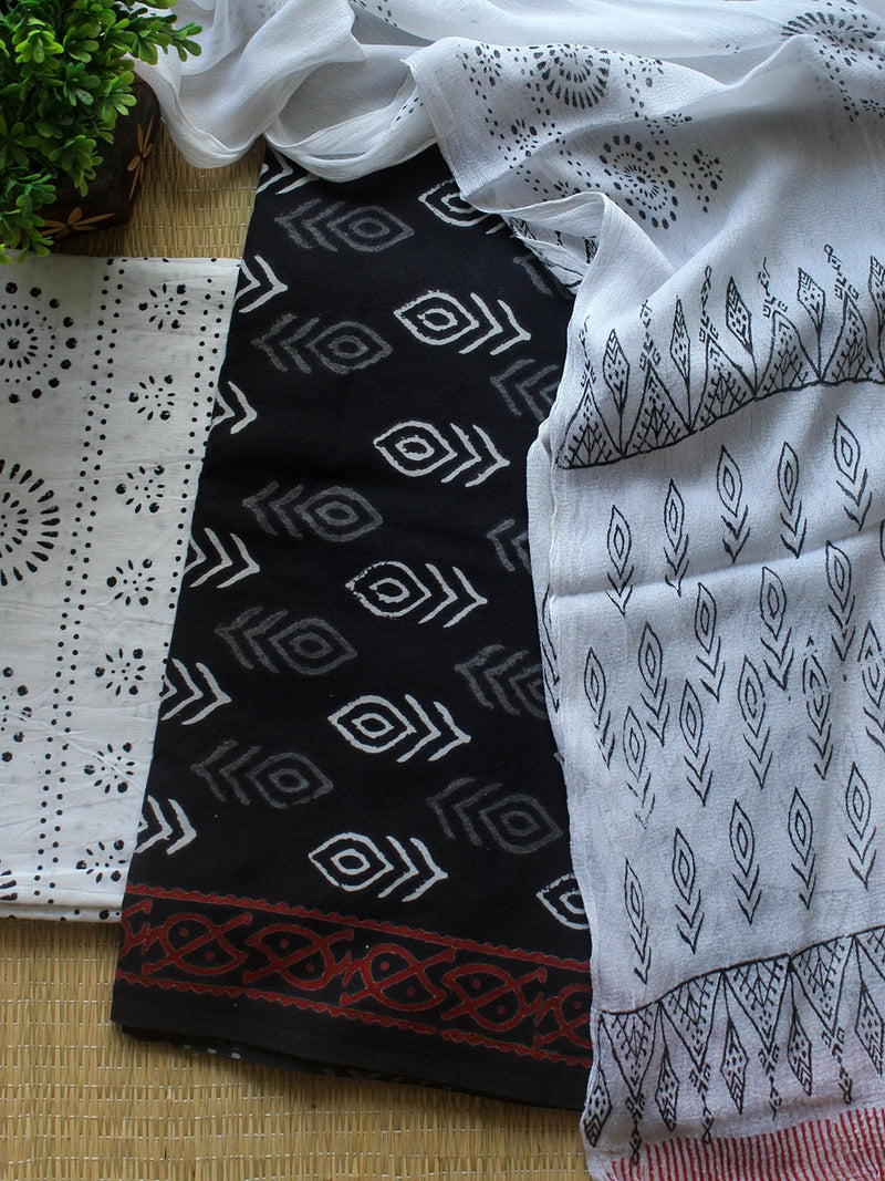 dress material with chiffon dupatta Cotton Unstitched Pakistani Dress Material with Chiffon Dupatta Stilento