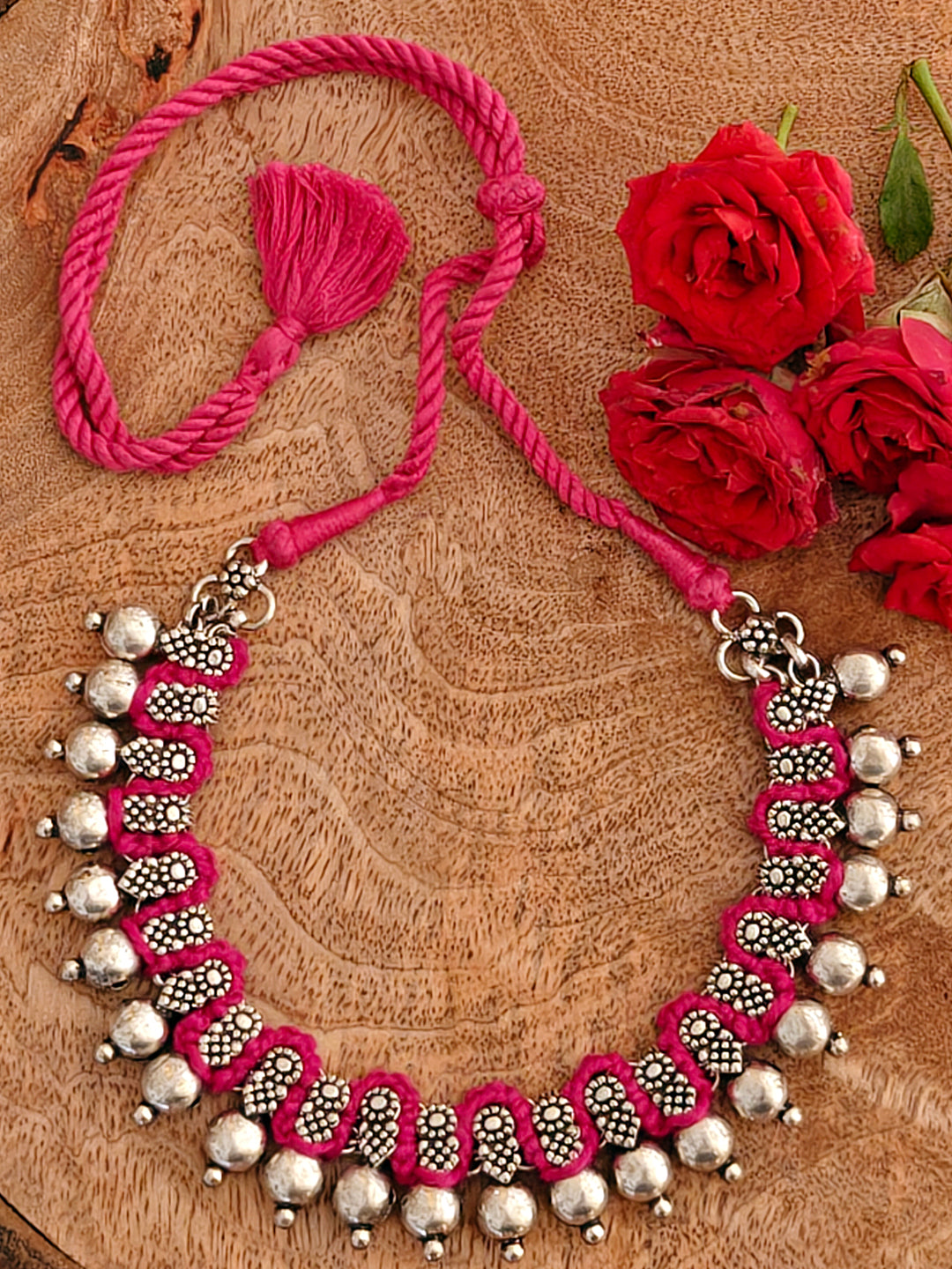 Patwa Handcrafted Oxidized Necklace – Weaves of Tradition