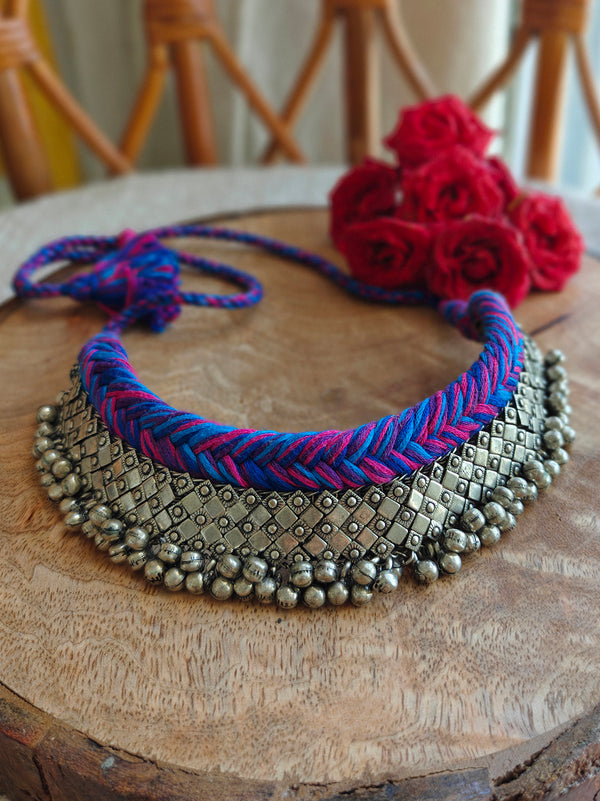 Patwa Oxidised Choker Necklace