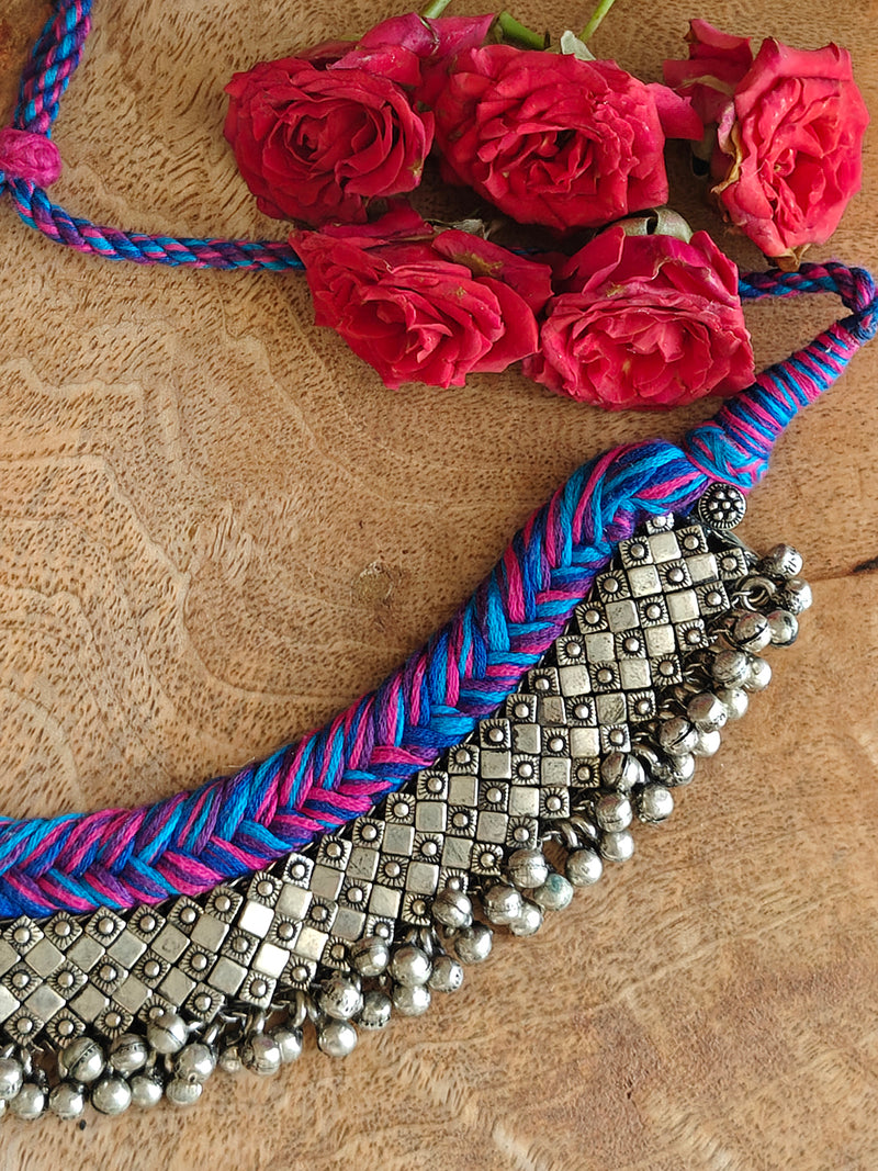 Patwa Oxidised Choker Necklace
