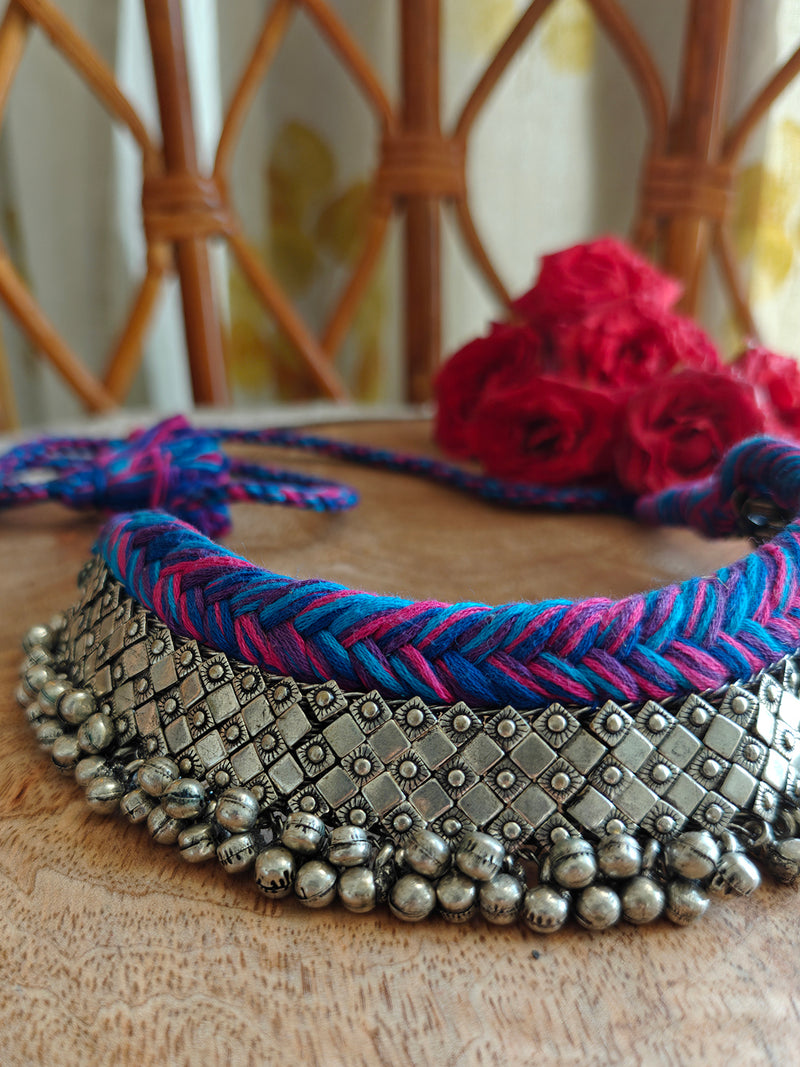 Patwa Oxidised Choker Necklace