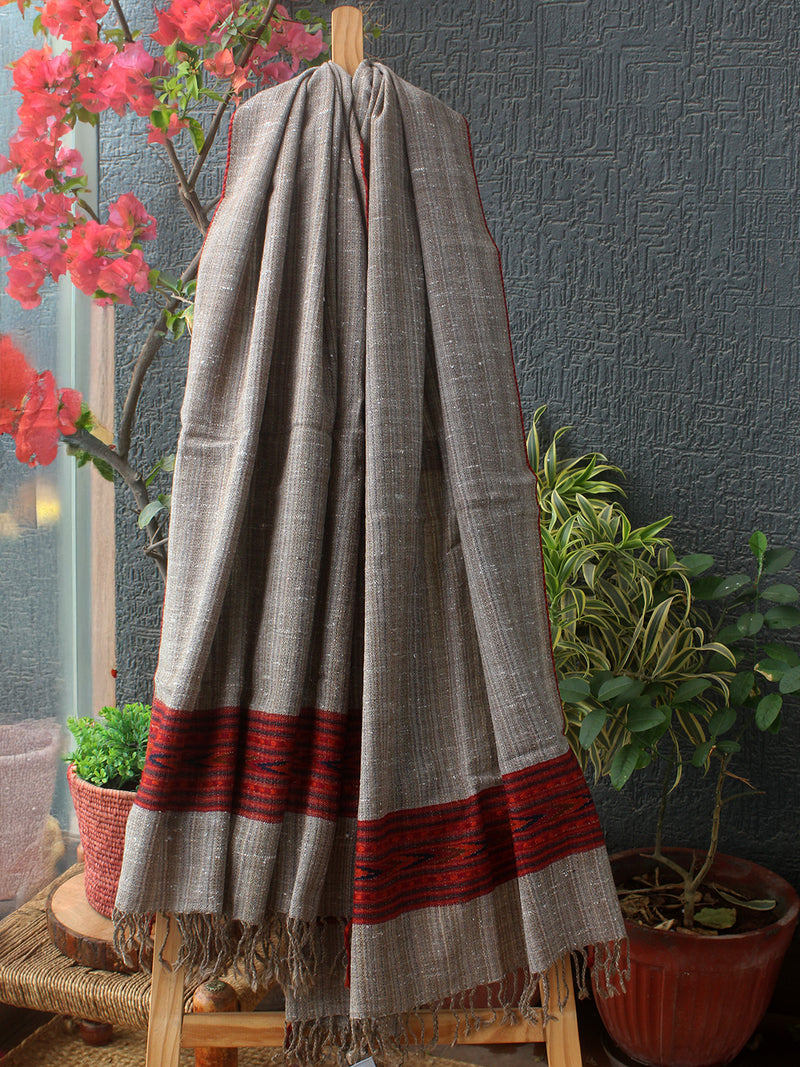 Natural Handloom Pure Wool Kullu Shawl