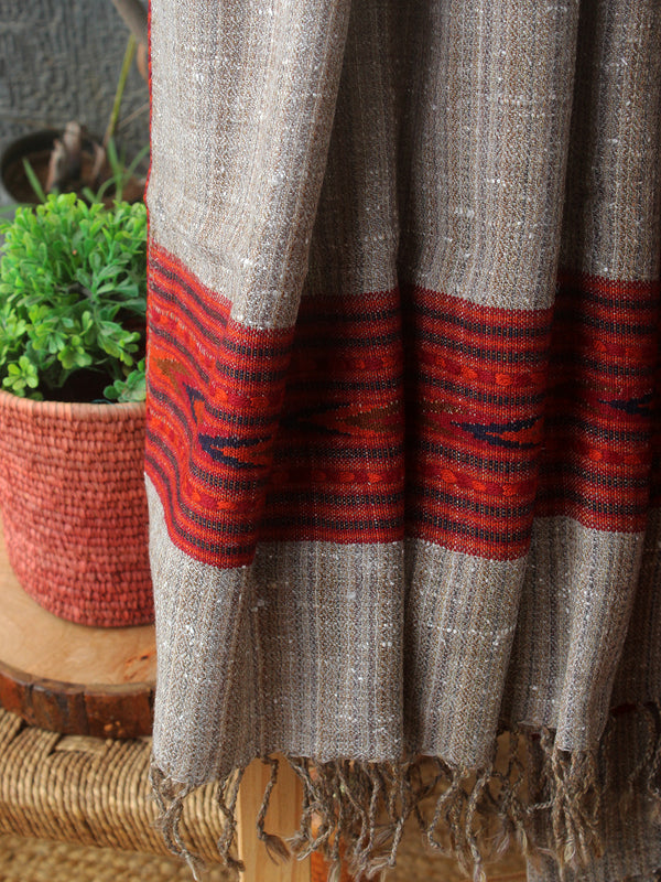 Natural Handloom Pure Wool Kullu Shawl