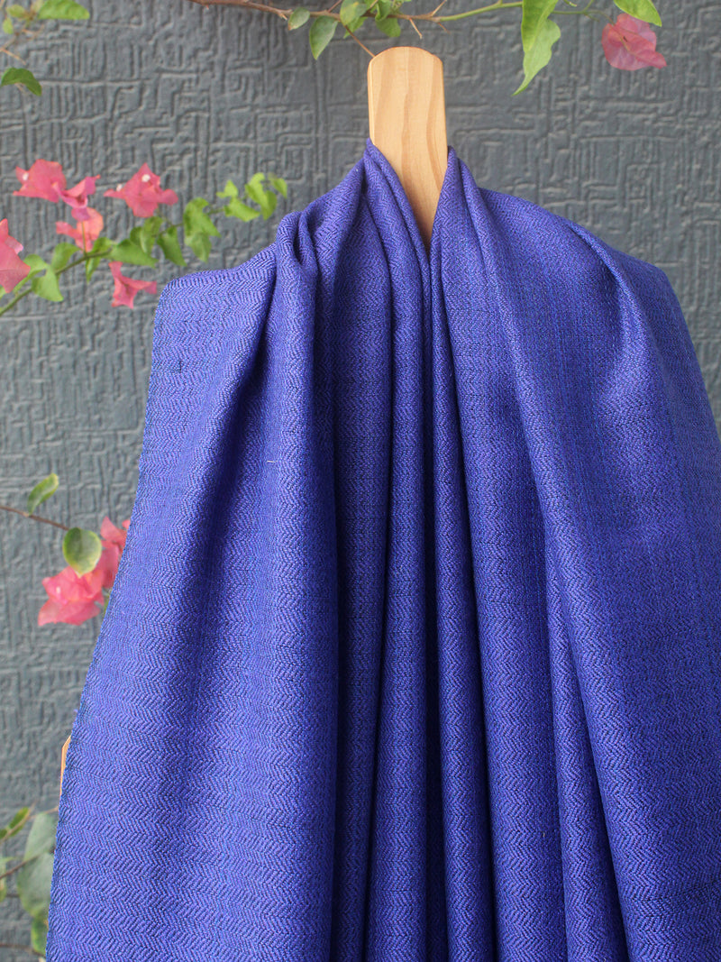 Blue Kullu Handloom Pure Wool Shawl