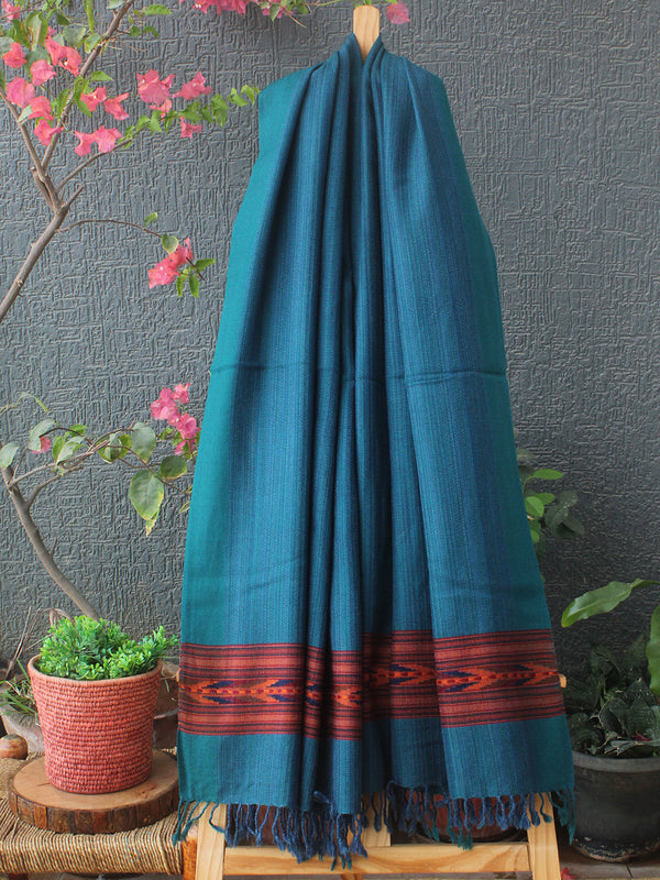 Blue Kullu Handloom Pure Wool Shawl