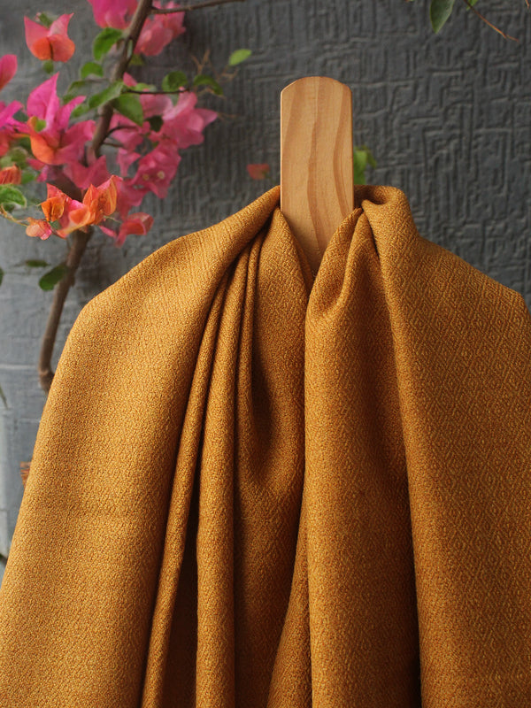 Mustard Kullu Handloom Pure Wool Stole