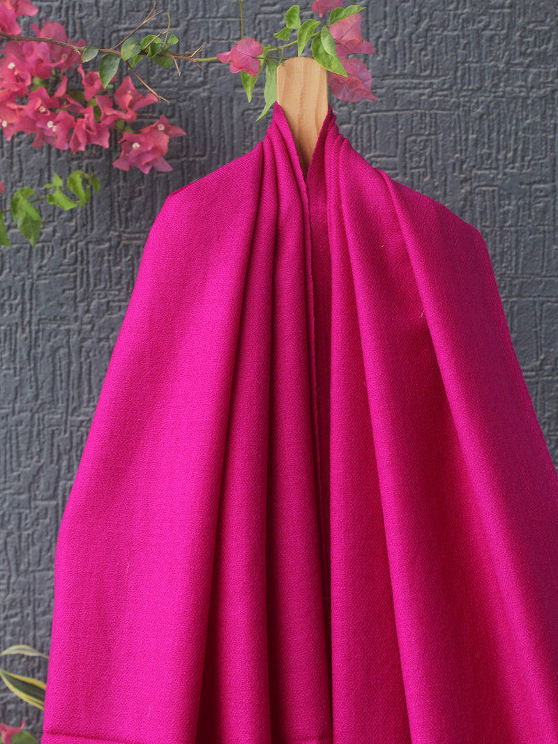 Pink Kullu Handloom Pure Wool Stole