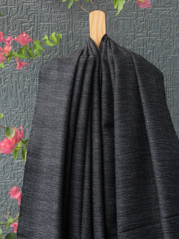 Grey Striped Kullu Handloom Pure Wool Stole