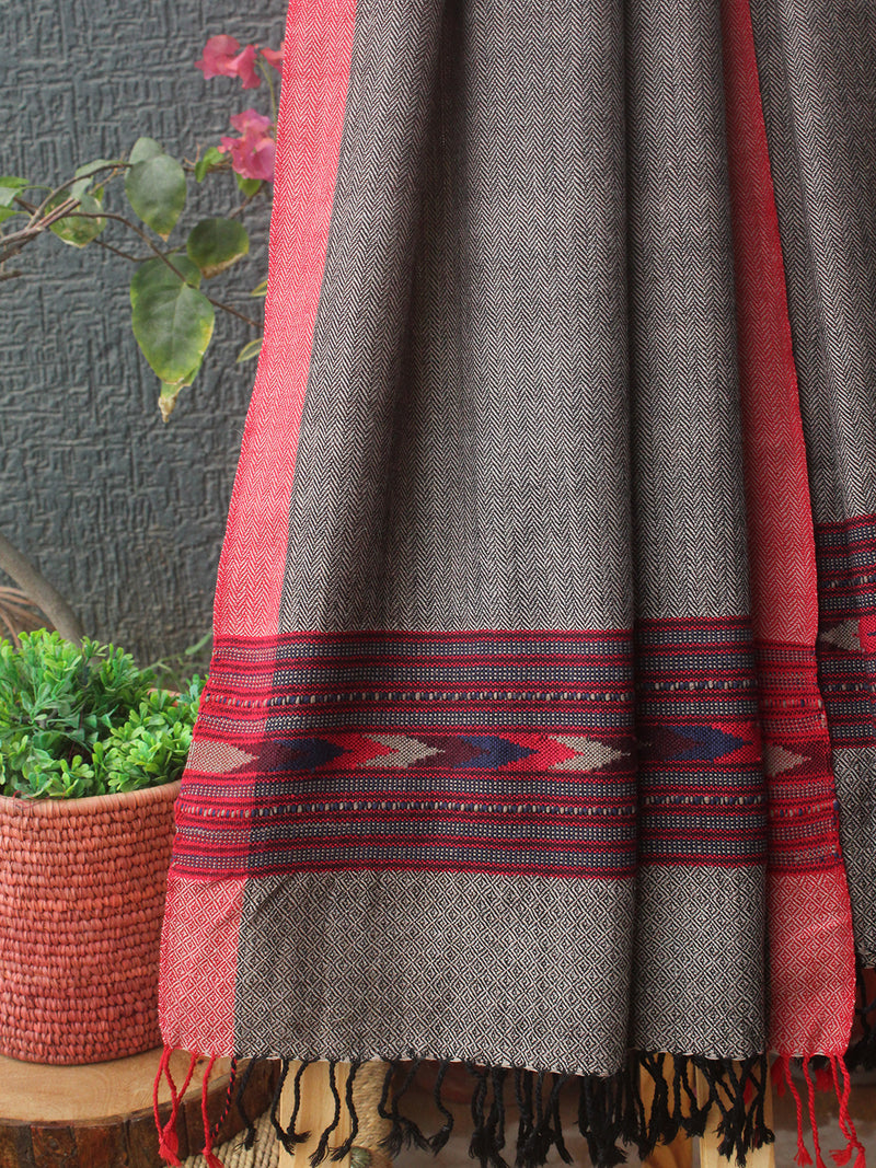 Beige Kullu Handloom Pure Wool Stole