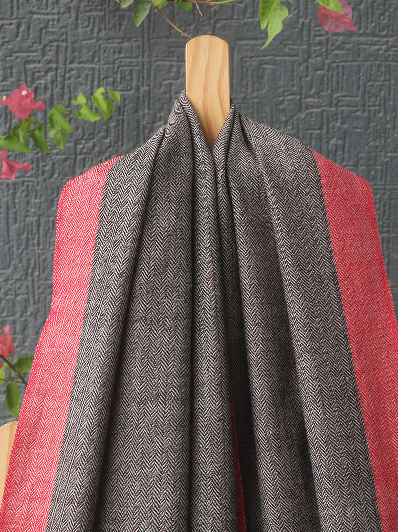 Beige Kullu Handloom Pure Wool Stole