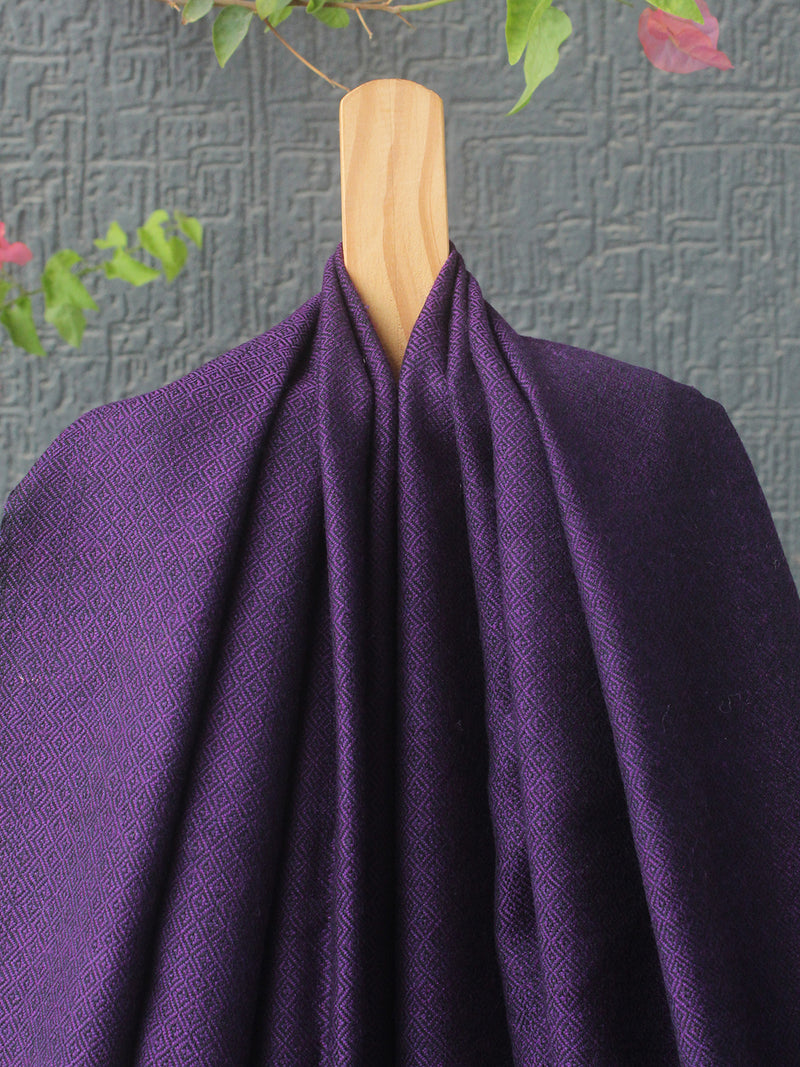 Purple Kullu Handloom Pure Wool Stole