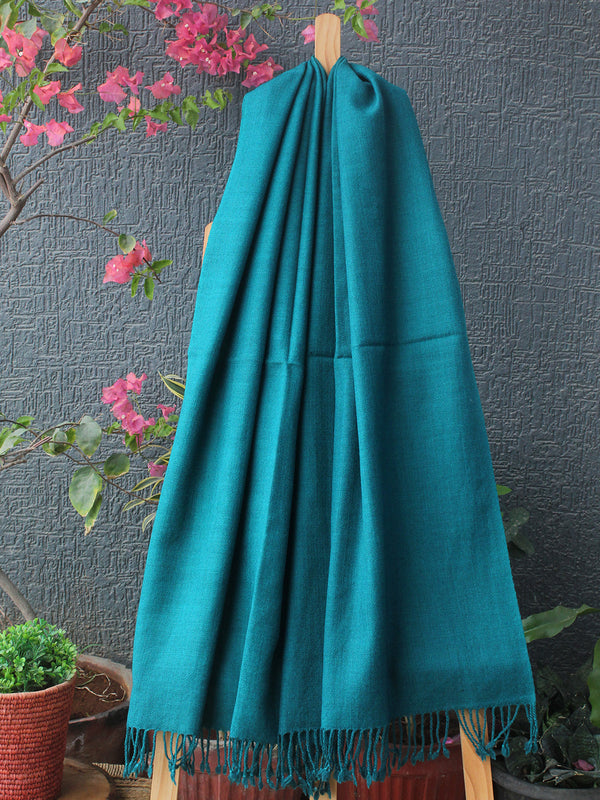 Blue Kullu Handloom Pure Wool Stole