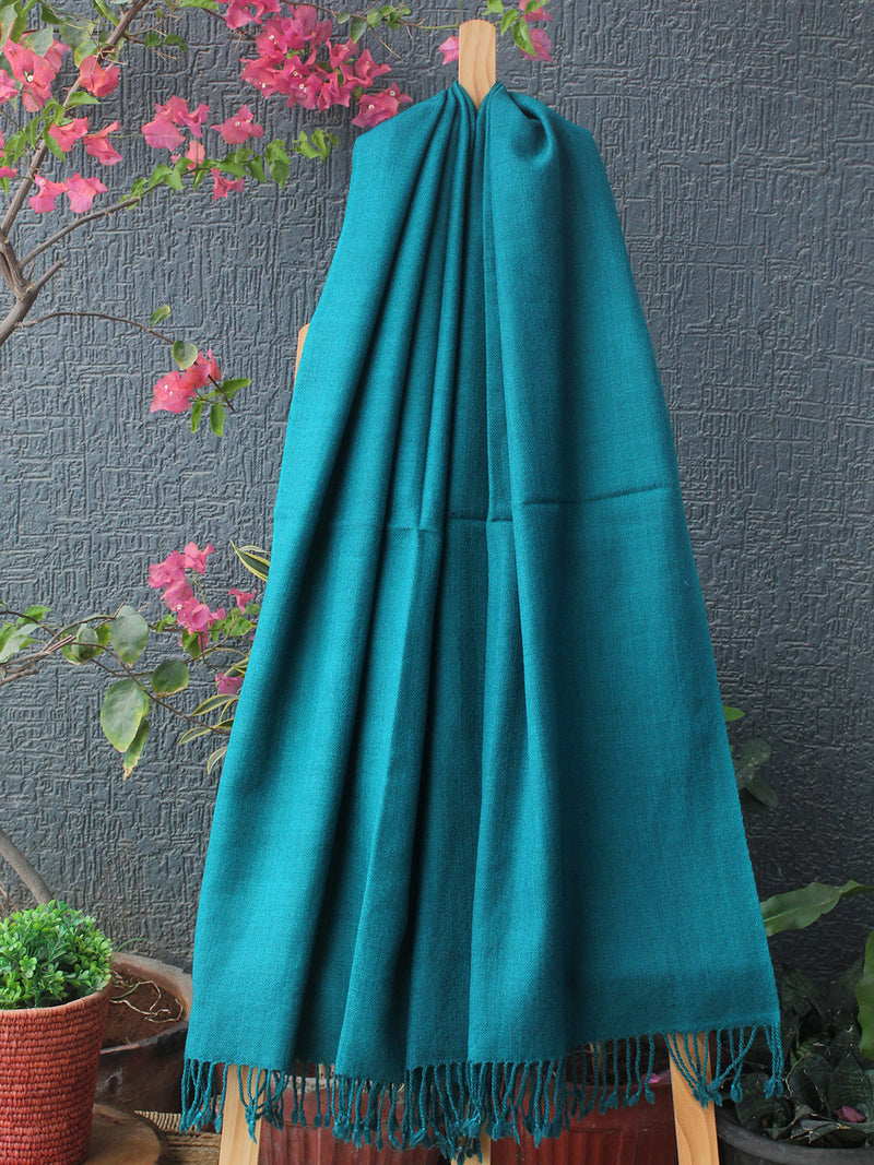 Blue Kullu Handloom Pure Wool Stole