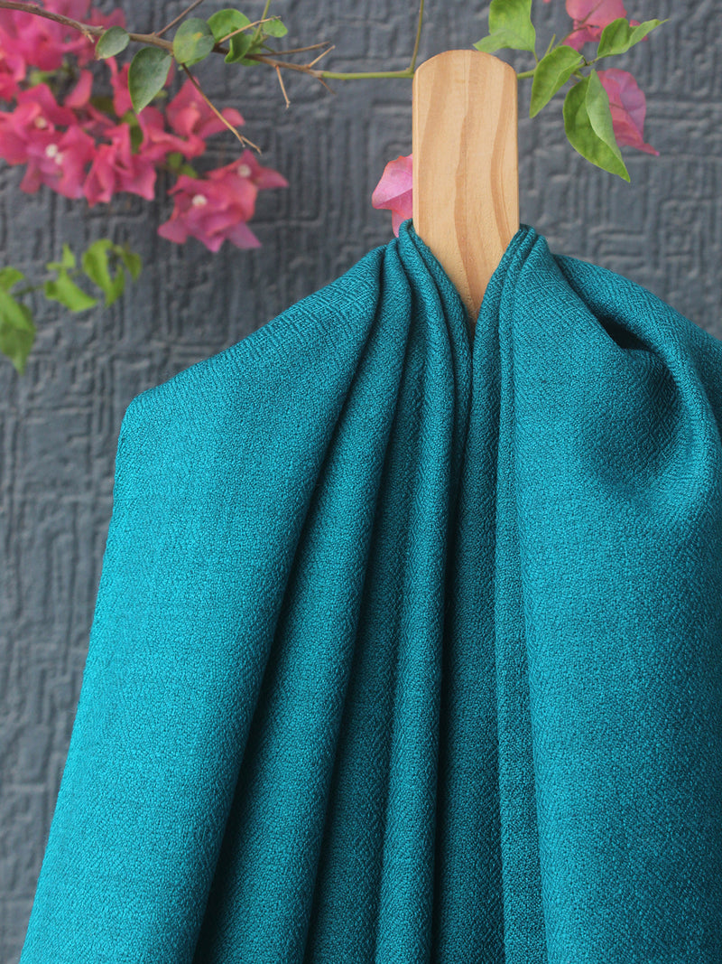 Blue Kullu Handloom Pure Wool Stole
