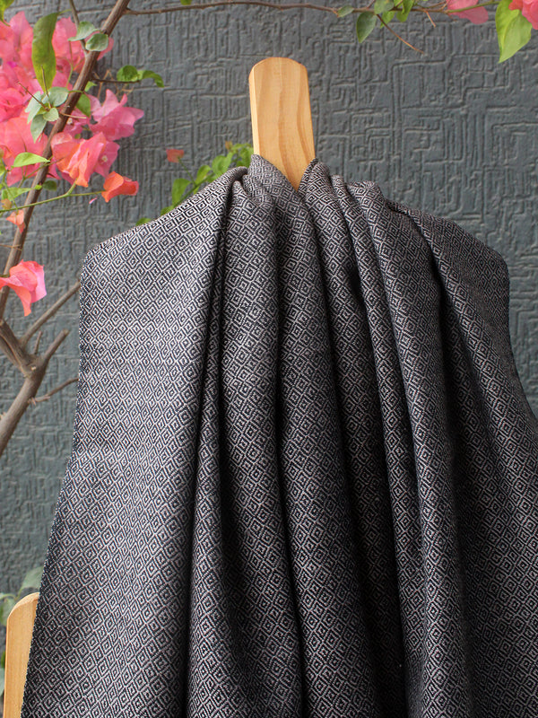 Grey Kullu Handloom Pure Wool Stole