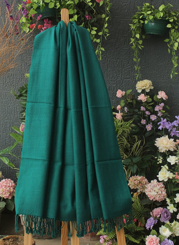 Teal Kullu Handloom Pure Wool Stole