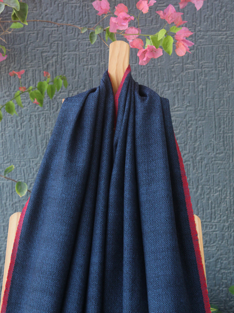 Indigo Kullu Handloom Pure Wool Stole