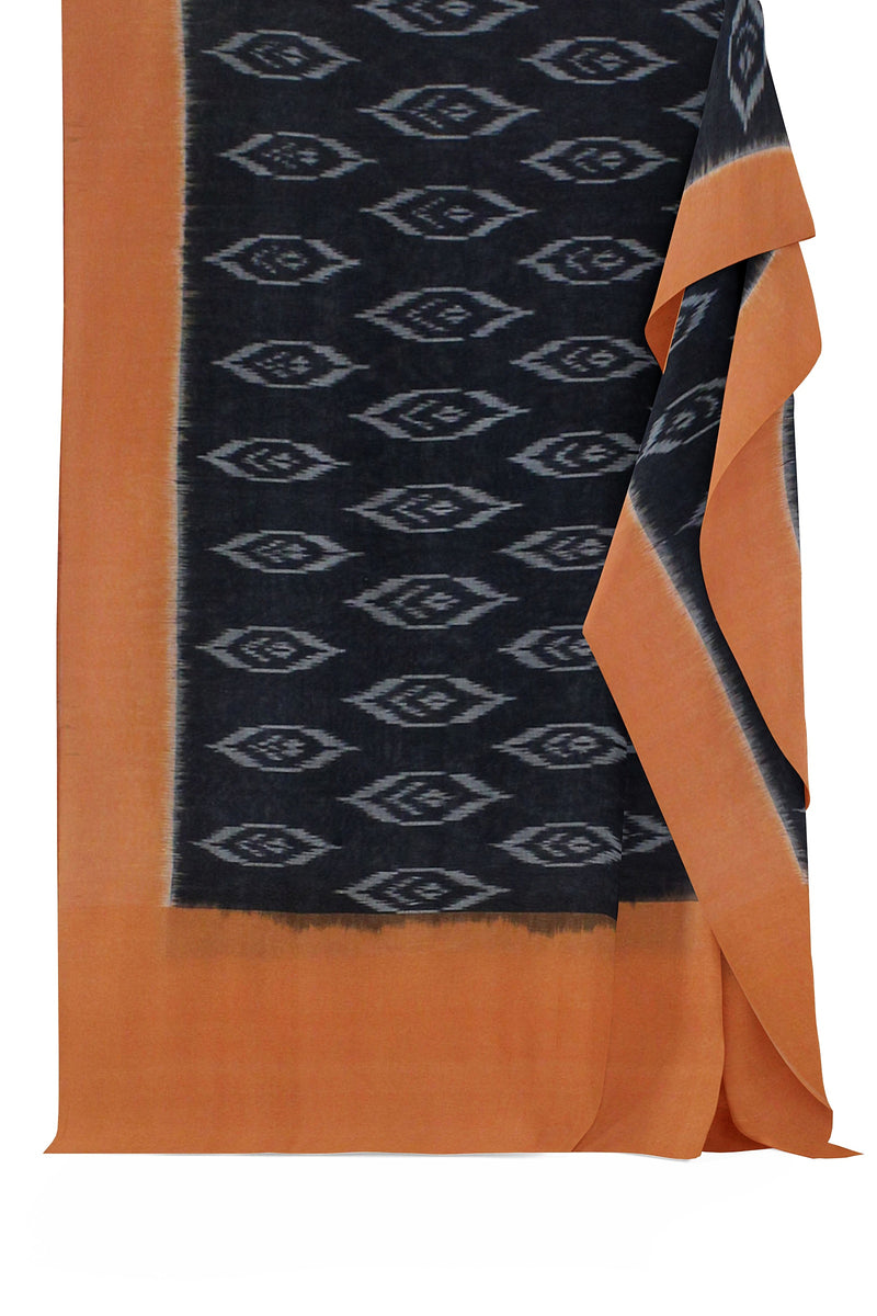 Multi-Coloured Ikkat Handloom Mercerized Cotton Dress Material