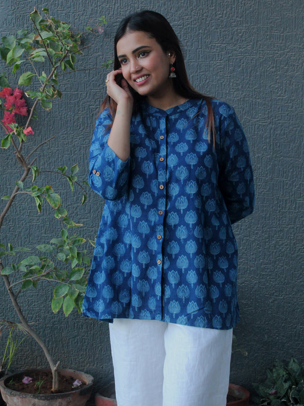 Sherry Akola Hand Block Printed Slub Cotton Top