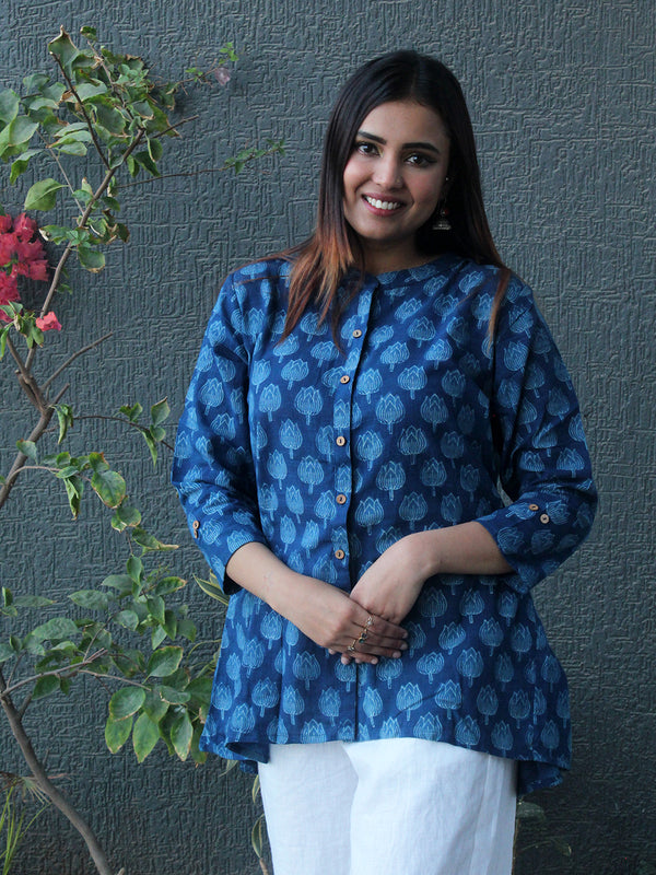 Sherry Akola Hand Block Printed Slub Cotton Top